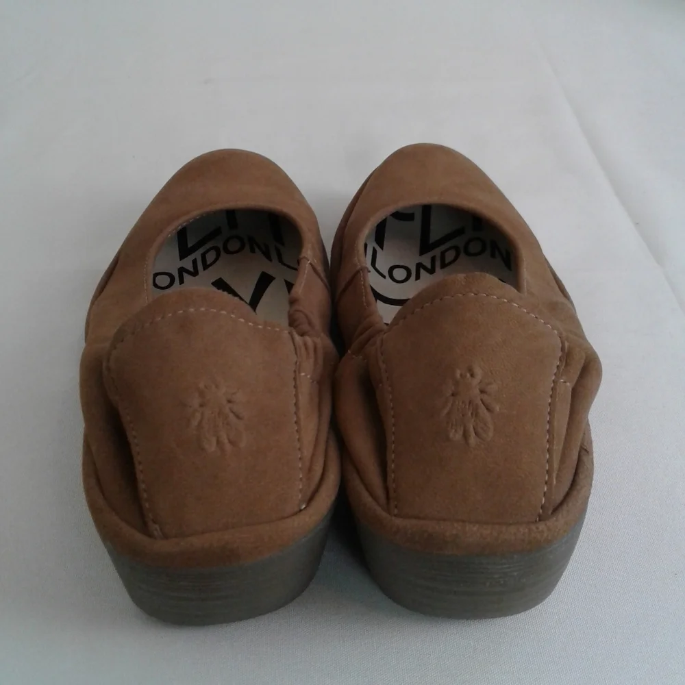Fly London Yala Wedge Brown Suede Slip-On Size 38 US Women’s 7.5–8